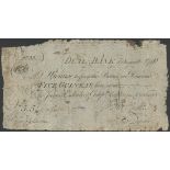 Deal Bank, James Esdaile, 5 guineas, 1 August 1795, serial number 1233, (Outing 647),