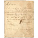 Daniel Race, a document dated 7 April 1768