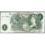 Bank of England, J.B. Page, ERROR £1 (5), BS78 637919, BT06 788618/28, BT76 5/688079, BZ43 7085...