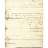 Abraham Newland, a letter dated Bank of England, 9 Sept.1802