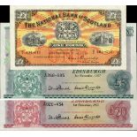 National Bank of Scotland Limited £1 (3), 1 July 1958, consecutive serial numbers B/X 404-608/6...