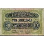 East African Currency Board, a printers archival specimen 10 shillings, Nairobi, 1 August 1951,...