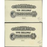 East African Currency Board, a printers archival die proof 5 shillings, ND (1941), (Pick 28, 29...