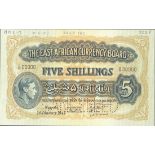 East African Currency Board, a printers archival specimen 5 shillings, Nairobi, 1 January 1947,...