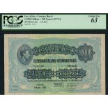 East African Currency Board, 10000 shillings,/£500, Mombasa, 1 August 1951, serial number B/1 2...