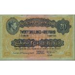 East African Currency Board, a printers archival specimen 20 shillings, Nairobi, 2 January 1939...