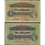 East African Currency Board, 5 shillings, Nairobi, 1 January 1955, prefix J73, (Pick 33, 34, TB...