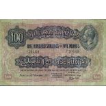 East African Currency Board, 100 shillings, 15 December 1921, serial number A/1 70460, (Pick 16...