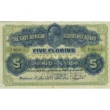 East African Currency Board, 5 florins, Mombasa, 1 May 1920, black serial number A/2 90822, (Pi...