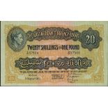 East African Currency Board, 20 shillings, Nairobi, 1 August 1951, serial number B/40 57564, (P...