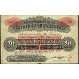 East African Protectorate, 20 rupees, Mombasa, 1 September 1905, red serial number C/1 08566, (...