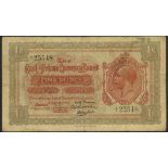 East African Currency Board, 1 rupee, Mombasa, 7 April 1920, black serial number A/1 25548, (Pi...