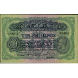 East African Currency Board, a printers archival specimen 10 shillings, 15 December 1921, seria...