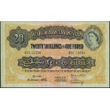 East African Currency Board, 20 shillings, Nairobi, 1 January 1955, serial number G79 19354, (P...