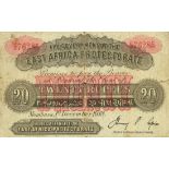East African Protectorate, 20 rupees, Mombasa, 1 December 1918, red serial number C/2 76285, (P...