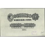 East African Currency Board, a printers archival die proof 100 shillings, ND (1941), (Pick 31 f...