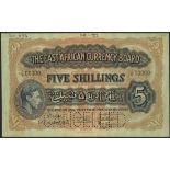 East African Currency Board, a printers archival specimen 5 shillings, Nairobi, 1 January 1952,...