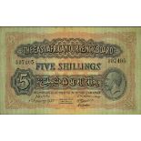 East African Currency Board, 5 shillings, Nairobi, 1 January 1933, serial number G/10 07405, (P...