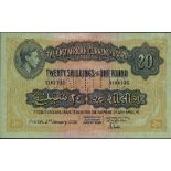 East African Currency Board, a printers archival specimen 20 shillings, Nairobi, 2 January 1939...