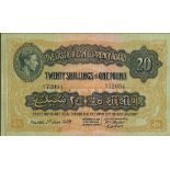 East African Currency Board, 20 shillings, Nairobi, 1 June 1939, serial number D/7 72094, (Pick...