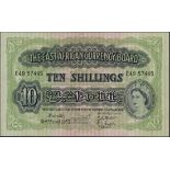 East African Currency Board, 10 shillings, Nairobi, 31 March 1953, prefix E/49, (Pick 34, TBB B...