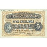 East African Currency Board, a printers archival specimen 5 shillings, Nairobi, 1 January 1949,...