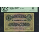 East African Currency Board, 100 shillings, Nairobi, 1 January 1933, serial number A/4 77163, (...