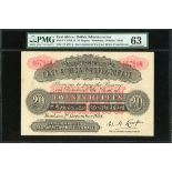 East Africa Protectorate, 20 rupees, Mombasa, 1 December 1918, red serial number C/3 57918, (Pi...