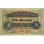 East African Currency Board, a printers archival specimen 5 shillings, Nairobi, 1 September 195...