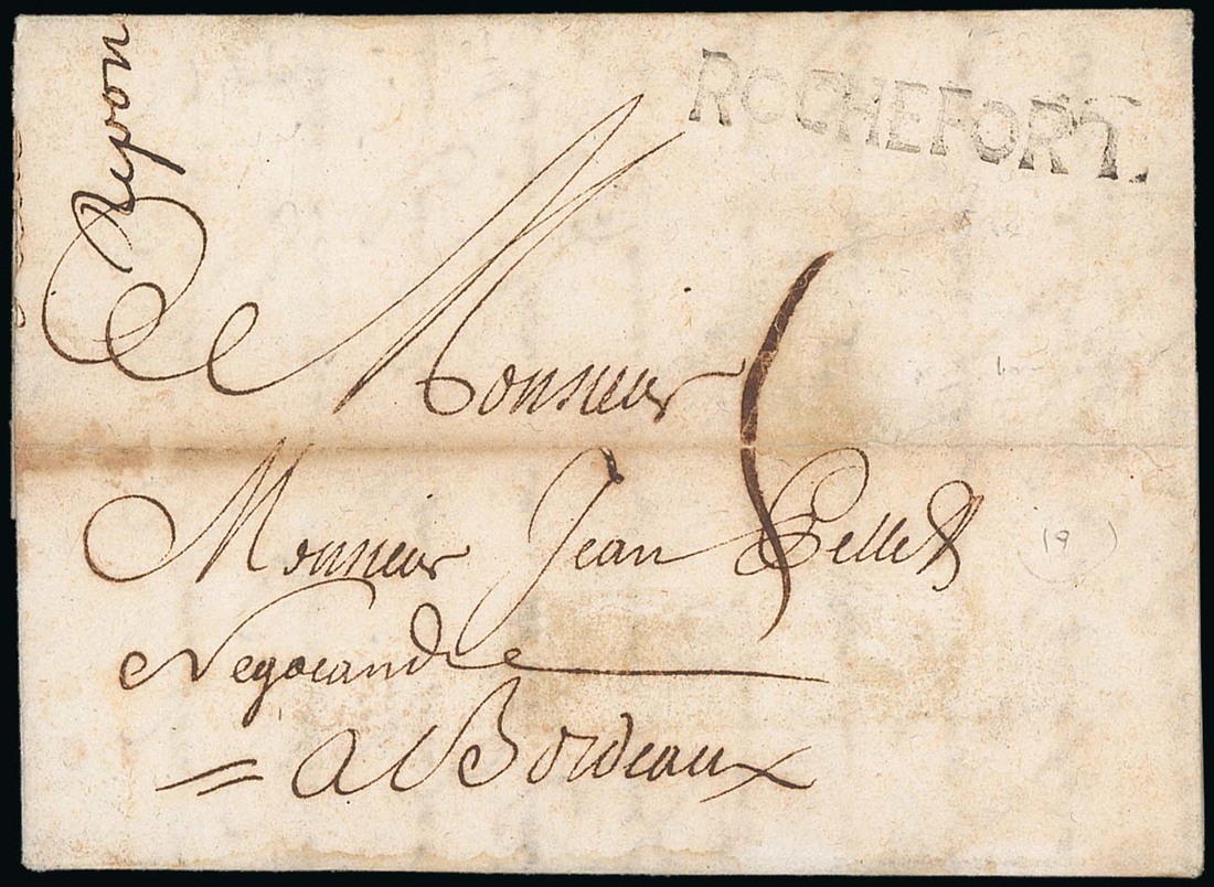 French Colonies - Martinique. The Brian Brookes Collection Postal History Early Letters 1725 (1...