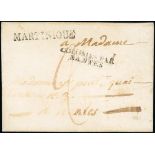 French Colonies - Martinique. The Brian Brookes Collection The Sub Post Offices Tartane 1824 (1...