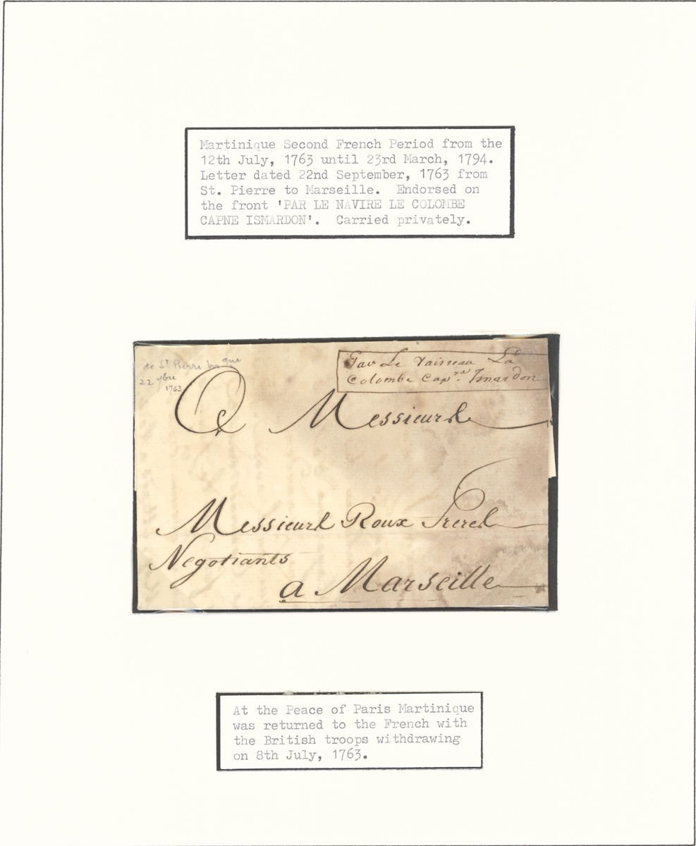 French Colonies - Martinique. The Brian Brookes Collection Postal History Second French Period... - Bild 2 aus 3