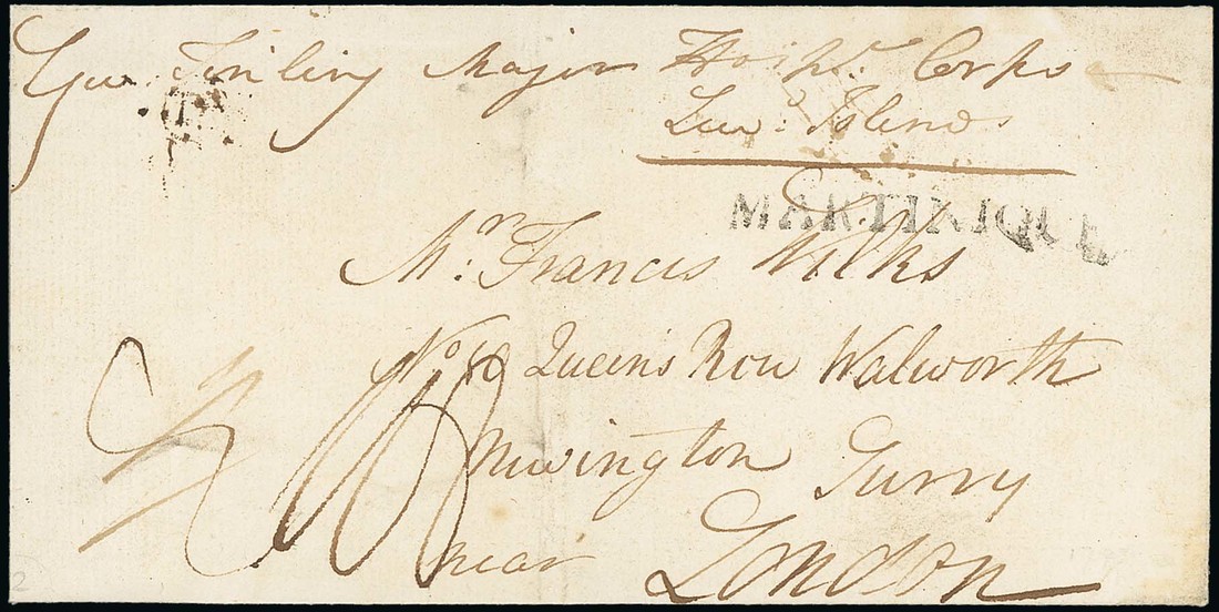 French Colonies - Martinique. The Brian Brookes Collection Postal History Second British Occupa...