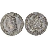 France. Louis XV (1715-1774). Béarnaise Ecu, 1774 (cow). Béarn. Laureate, draped bust left, rev...