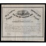 CSA bonds. Act of February 17, 1864. Ball 286. Cr.141. No denomination. Ironclad ram "Virginia"...