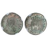 France. Louis XV (1715-1774). 1/3 Ecu, 1721 W. Lille. Young, laureate bust right, rev. Crowned...