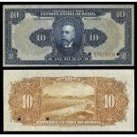 Brazil. Republica dos Estados Unidos do Brazil. 10 Mil Reis. 1917. P-39s. Blue on multicolor. P...