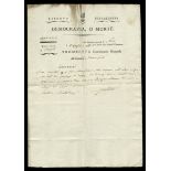 Napoleonic Era in Italy, assembly comprising eight documents, including one concerning a passpo...