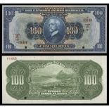 Brazil. Republica dos Estados Unidos do Brazil. 100 Mil Reis. No date (1925). P-70s. Blue on mu...