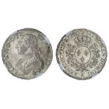 France. Louis XVI(1774-1793). Demi Ecu, 1790 A. Paris. Uniformed and peruked bust left, rev. Cr...