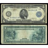 Group of Fr.851A $5 1914 Federal Reserve Notes. New York district. White-Mellon. Fine . One has...