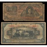 Nicaragua. Banco Nacional de Nicaragua. A mixed lot comprising 5 cordobas, 1939, 10 cordobas, 1...