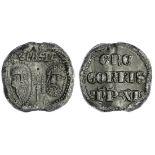 Papal States. Gregorio XI (1370-1378). Lead Bulla. 57.65 gms. GRE / GORIUS / PP XI, rev. Facing...