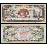 Nicaragua. Banco Nacional de Nicaragua. 500 Cordobas. 1991. P-178As. Red and brown on multicolo...