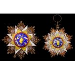 China. Republic. Nanking Government. Order of the Cloud and Banner. Second Class Set. Both Silv...