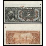 Brazil. Republica dos Estados Unidos do Brazil. 5 Mil Reis. No date (1909). P-22s. Black on mul...