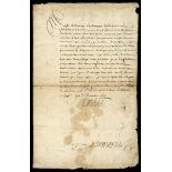 King Louis XIII of France (1610-1643), letter dated November 1st, 1617, signed "Louis", address...