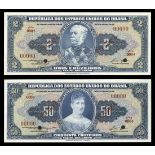 Brazil. Republica dos Estados Unidos do Brazil Denomination Set of Brazil Tesouro Nacional 1954...