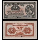 Nicaragua. Banco Nacional de Nicaragua. 25 Centavos. 1912. P-53s. Black on orange. Liberty, rig...