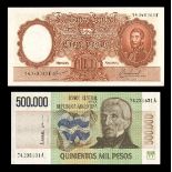 Argentina. El Banco Central de Republica Argentina Assortment. 1-16) 100 Pesos. ND (1967-67) 19...